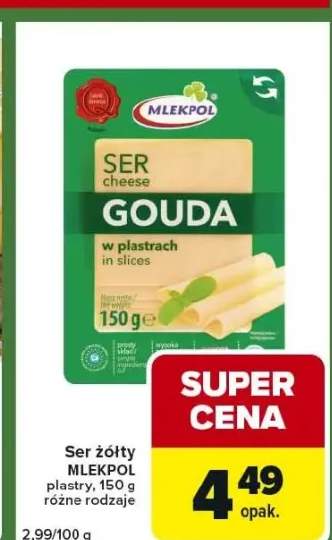 Ser żółty plastry różne rodzaje