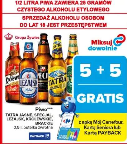 Piwo Tatra jasne, special, Lezajsk, Królewskie, Brackie