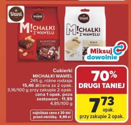 Cukierki michałki z wawelu różne rodzaje