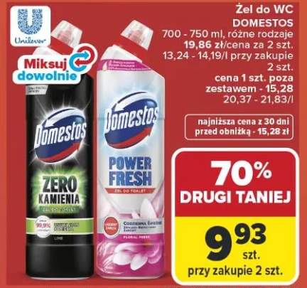 Żel do WC Domestos Power Zero Kamienia