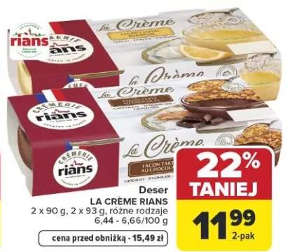 Deser La Crème różne rodzaje