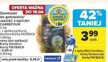 Ziemniaki do gotowania jakość z natury Carrefour