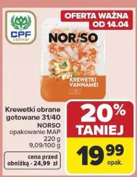 Krewetki obrane gotowane 31/40 NORSO