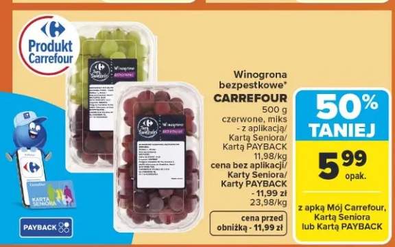 Winogrona bezpestkowe czerwone, miks