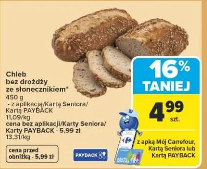 Chleb bez drożdży ze słonecznikiem