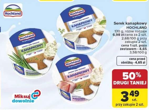 Serek kanapkowy różne rodzaje