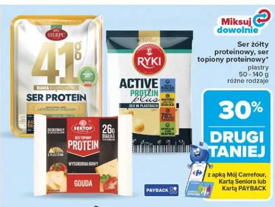 Ser proteinowy, ser topiony proteinowy różne rodzaje