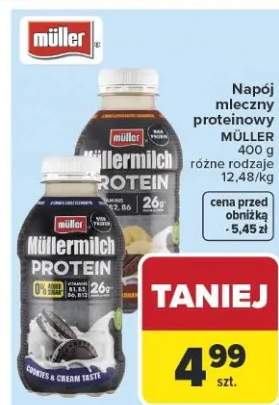 Napój mleczny proteinowy różne rodzaje