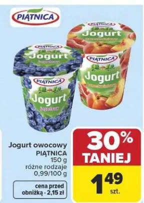Jogurt owocowy różne rodzaje