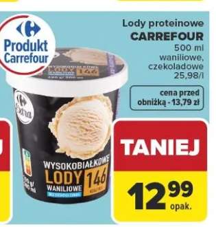 Lody proteinowe waniliowe, czekoladowe