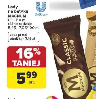 Lody na patyku różne rodzaje