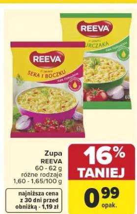 Zupa Reeva różne rodzaje