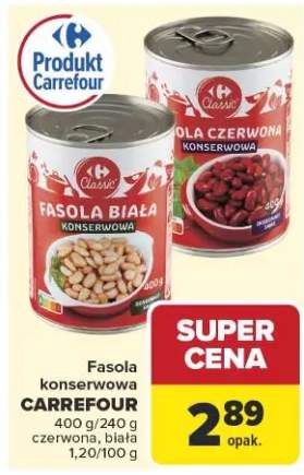 Fasola konserwowa czerwona, biała