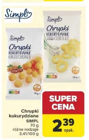 Chrupki kukurydziane orzechowe