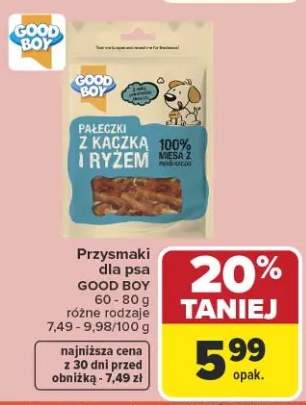 Przysmaki dla psa Pałeczki z kaczką i ryżem