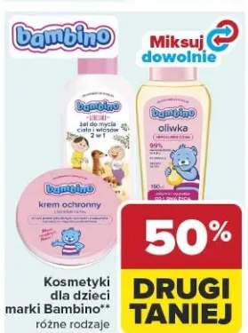 Kosmetyki dla dzieci marki Bambino różne rodzaje