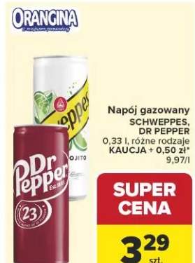 Napój gazowany Schweppes, Dr Pepper różne rodzaje