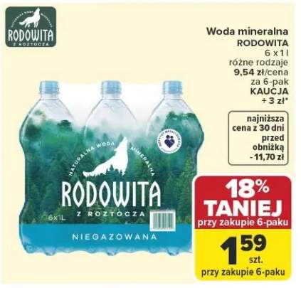 Woda mineralna niegazowana