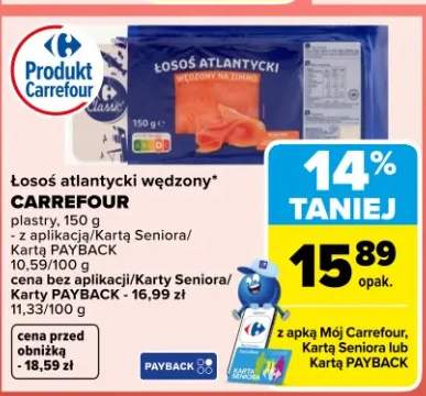 Łosoś atlantycki wędzony plastry