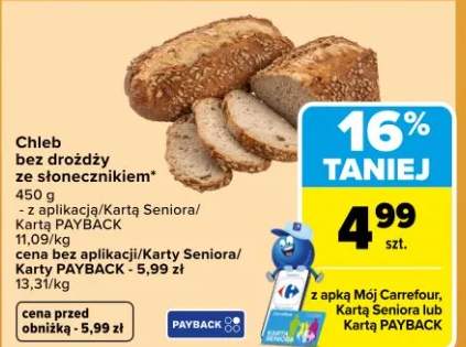 Chleb bez drożdży ze słonecznikiem