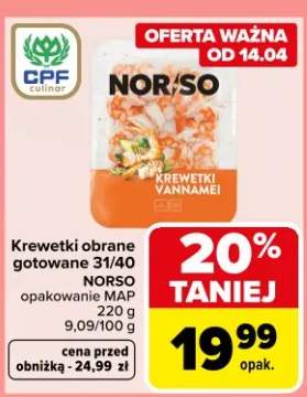 Krewetki obrane gotowane 31/40 NORSO