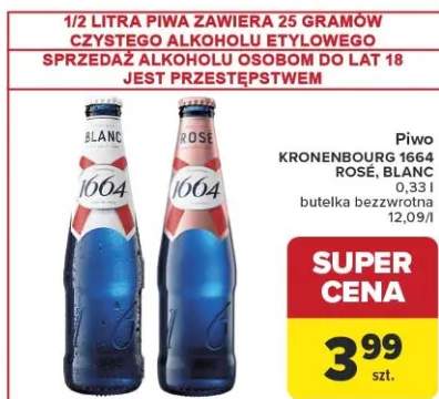 Piwo Kronenbourg 1664 Rose, Blanc