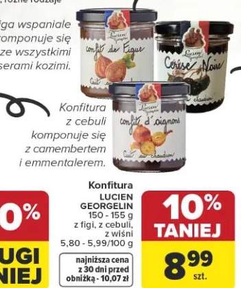 Konfitura Luce Georgelin z figi, z wiśni, z malin