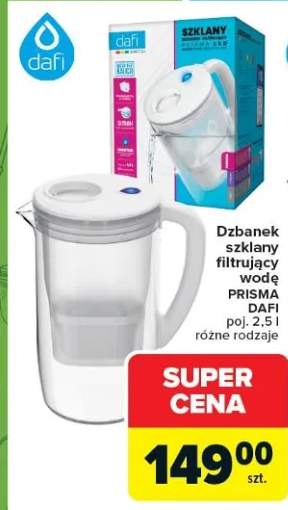 Dzbanek szklany filtrujący wodę Prisma poj. 2.5 l różne rodzaje