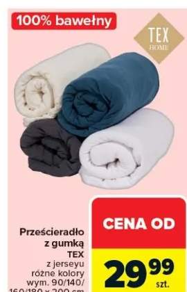 Prześcieradło z gumką TEX z jerseyu różne kolory