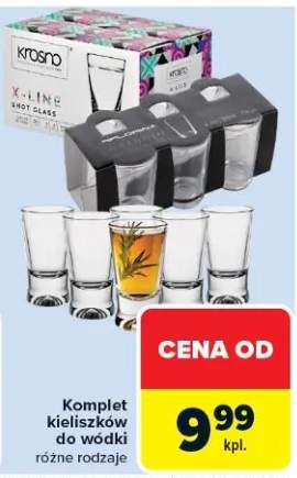 Komplet kieliszków do wódki różne rodzaje