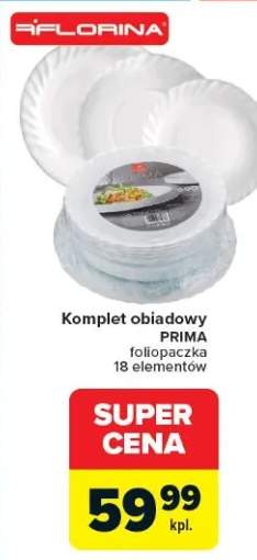Komplet obiadowy PRIMA fiolopaszcza 18 elementów