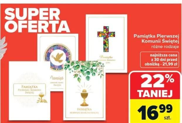Pamiątka Pierwszej Komunii Świętej różne rodzaje