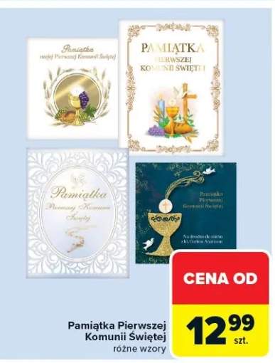 Pamiątka Pierwszej Komunii Świętej różne wzory