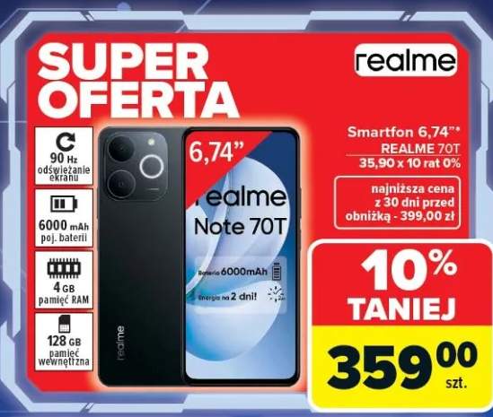 Smartfon 6,74'' REALME 70T