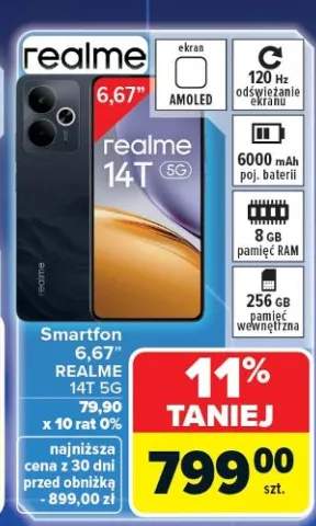 Smartfon 6,67'' REALME 14T 5G