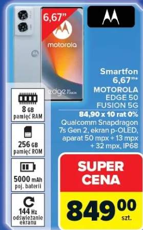 Smartfon 6,67'' MOTOROLA EDGE 50 FUSION 5G