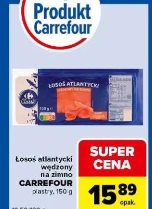 Łosoś atlantycki wędzony na zimno plastry