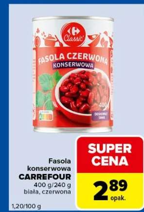 Fasola czerwona konserwowa biała, czerwona