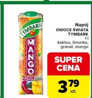 Napój Tymbark Mango kaktus, limonka, granat, mango