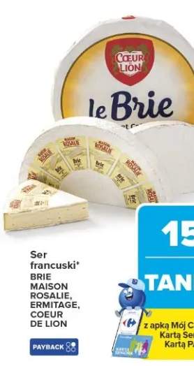 Ser BRIE MAISON, ROSALIE, ERMITAGE, COEUR DE LION różne rodzaje