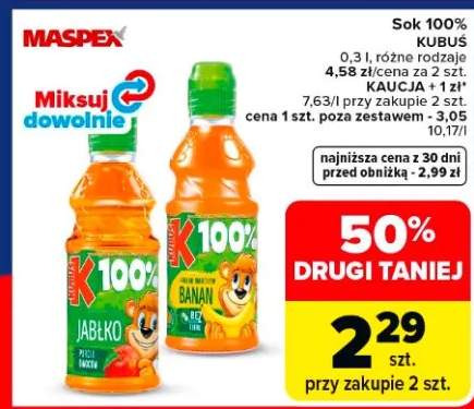 Sok 100% Kubuś jabłko