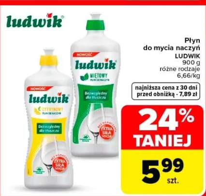 Płyn do mycia naczyń Ludwik 900g różne rodzaje
