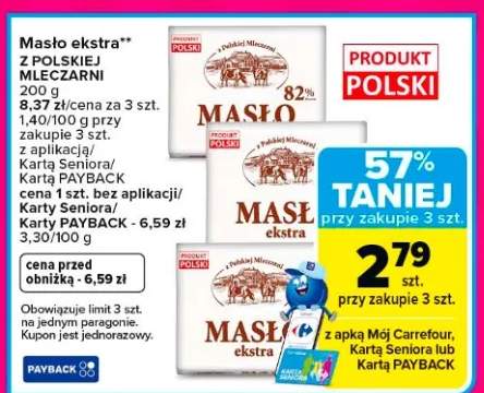 Masło ekstra z polskiej mleczarni