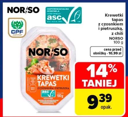 Krewetki tapas z czosnkiem i pietruszką, z chili