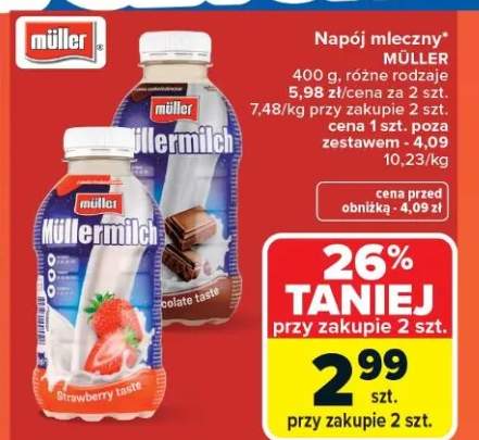 Napój mleczny müllermilch chocolate taste