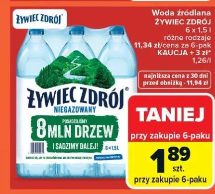 Woda źródlana niegazowana