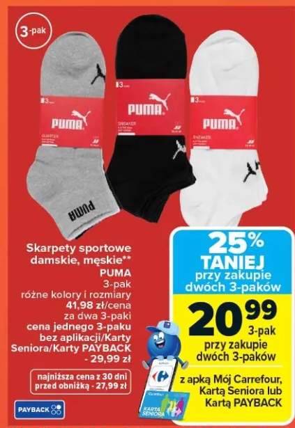 Skarpety sportowe damskie, męskie 3-pak różne kolory i rozmiary