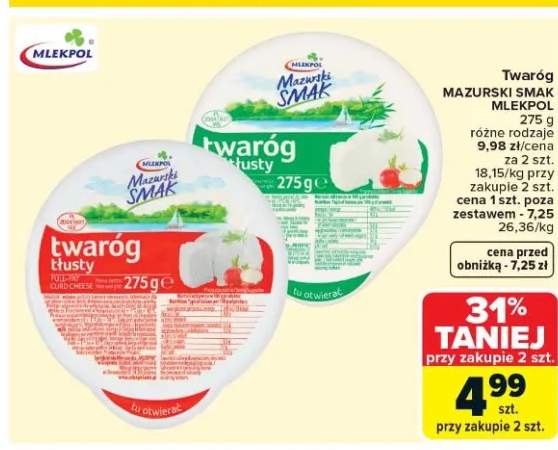 Twaróg mazurski smak