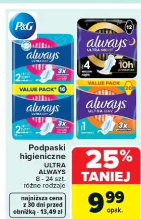 Podpaski higieniczne ultra