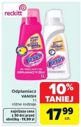 Odplamiacz Oxi Action różne rodzaje